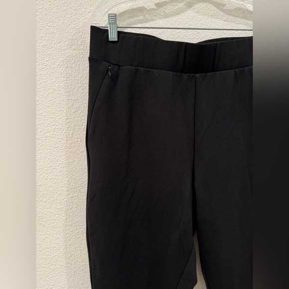 Universal Standard Black Ponte Knit Ankle Cropped Pull On Black Pants Size Small - Picture 2 of 13